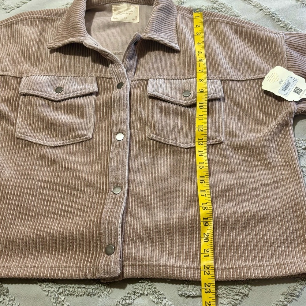 Altar’d State Beige Corduroy Shacket size M - Picture 8 of 8